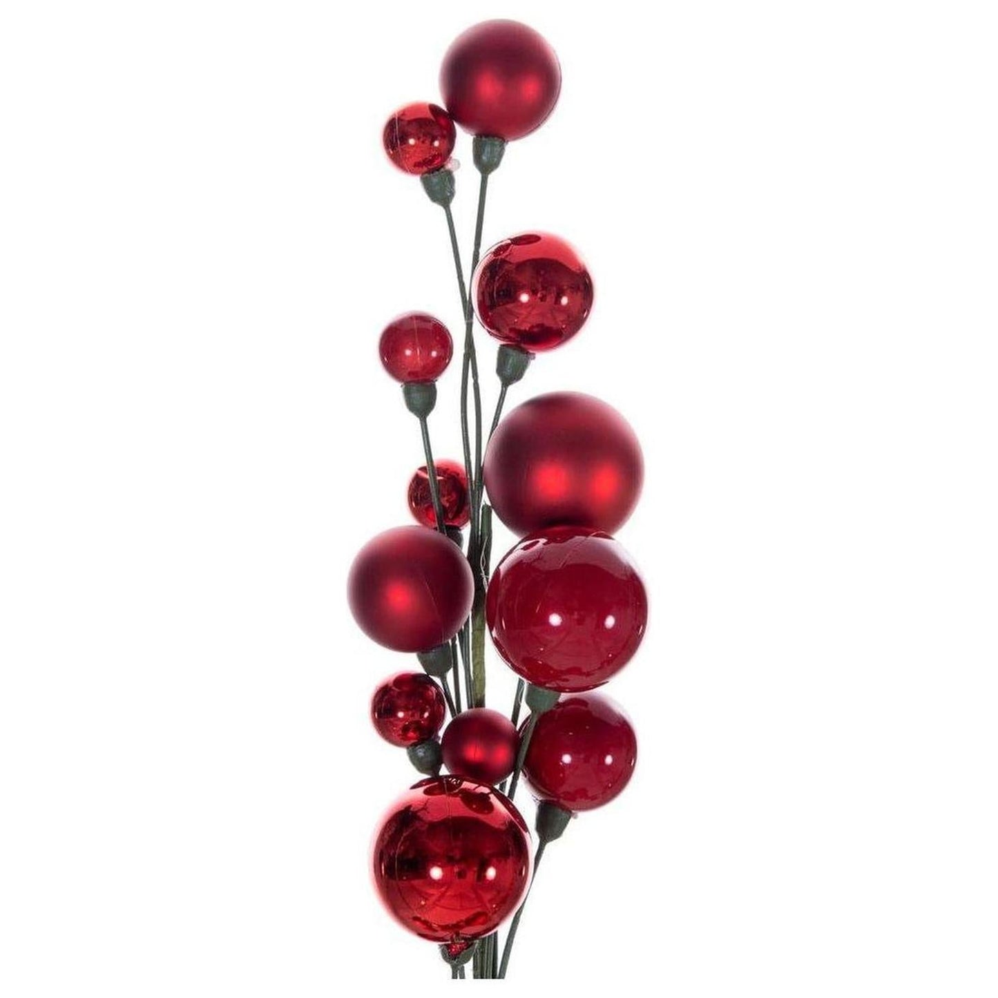 6' Ball Branch Garland: Red