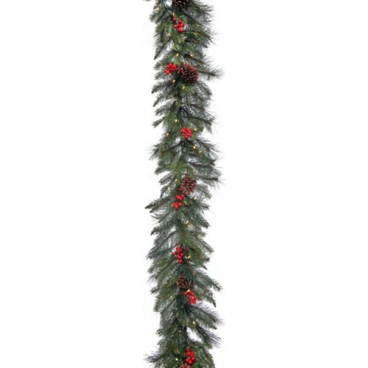 6' LED Forest Berry Fir Garland