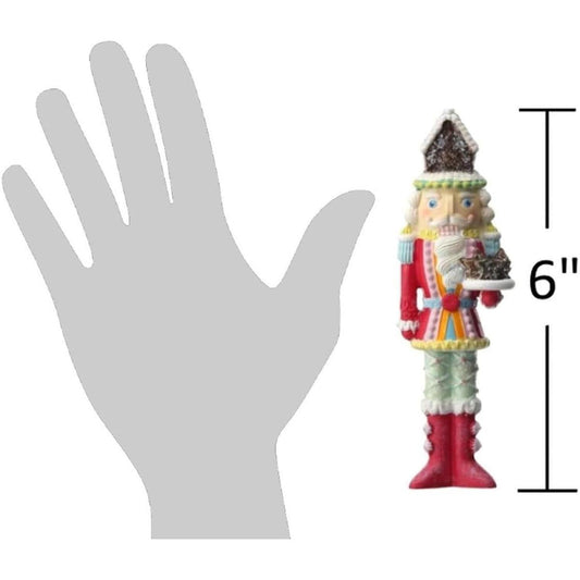 6" Resin Candy Nutcracker w/Cake Ornament