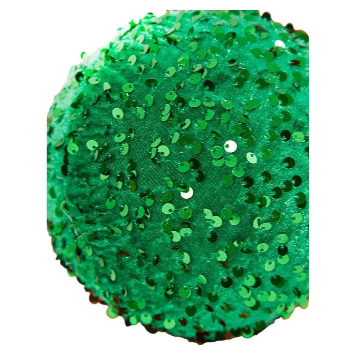 6" Sequin Ball Ornament: Green