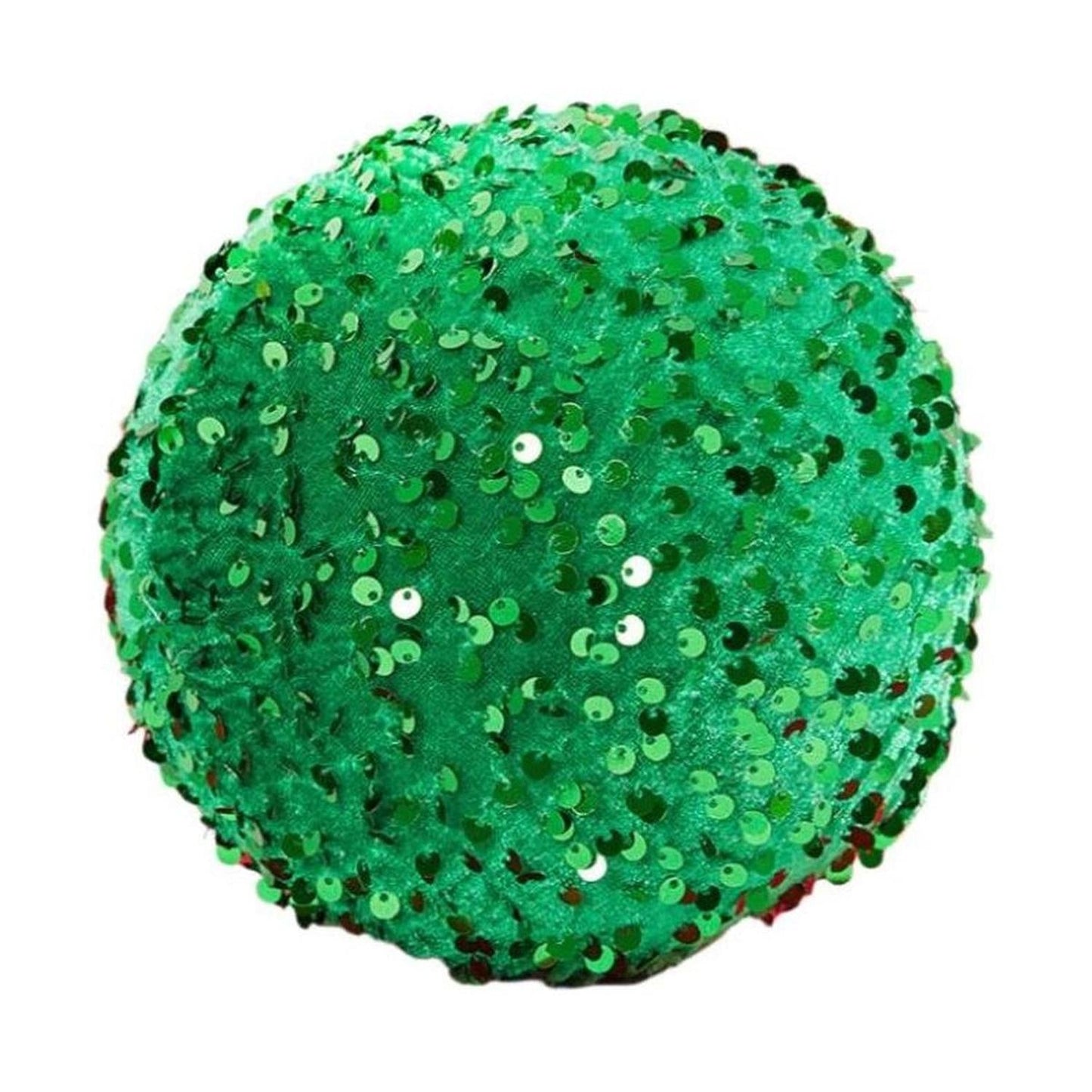 6" Sequin Ball Ornament: Green