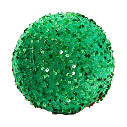 6" Sequin Ball Ornament: Green