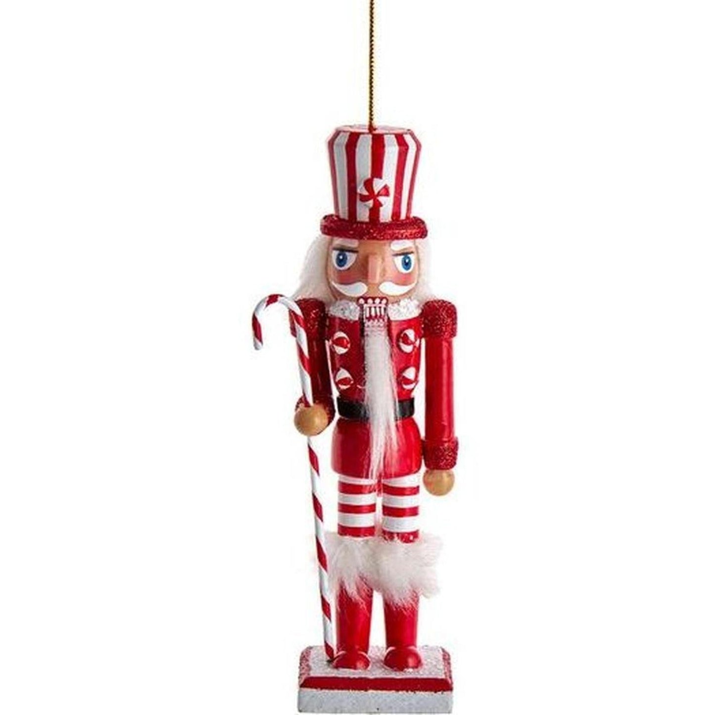 6" Wooden Peppermint Nutcracker Ornaments