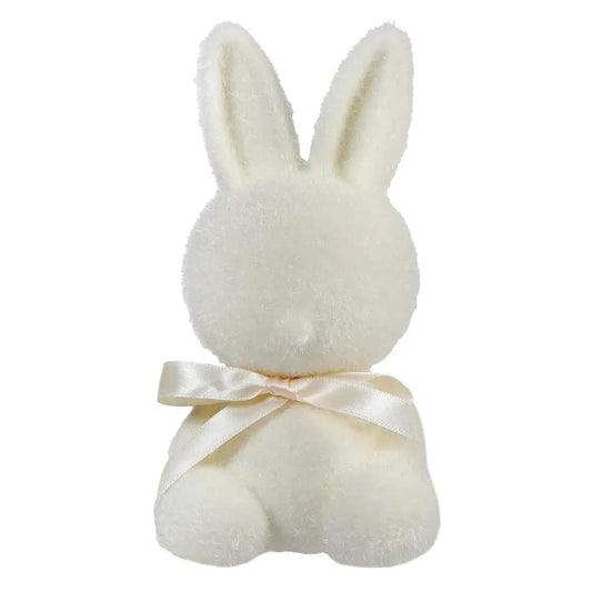 7" Flocked Sitting Bunny (Assorted Colors)