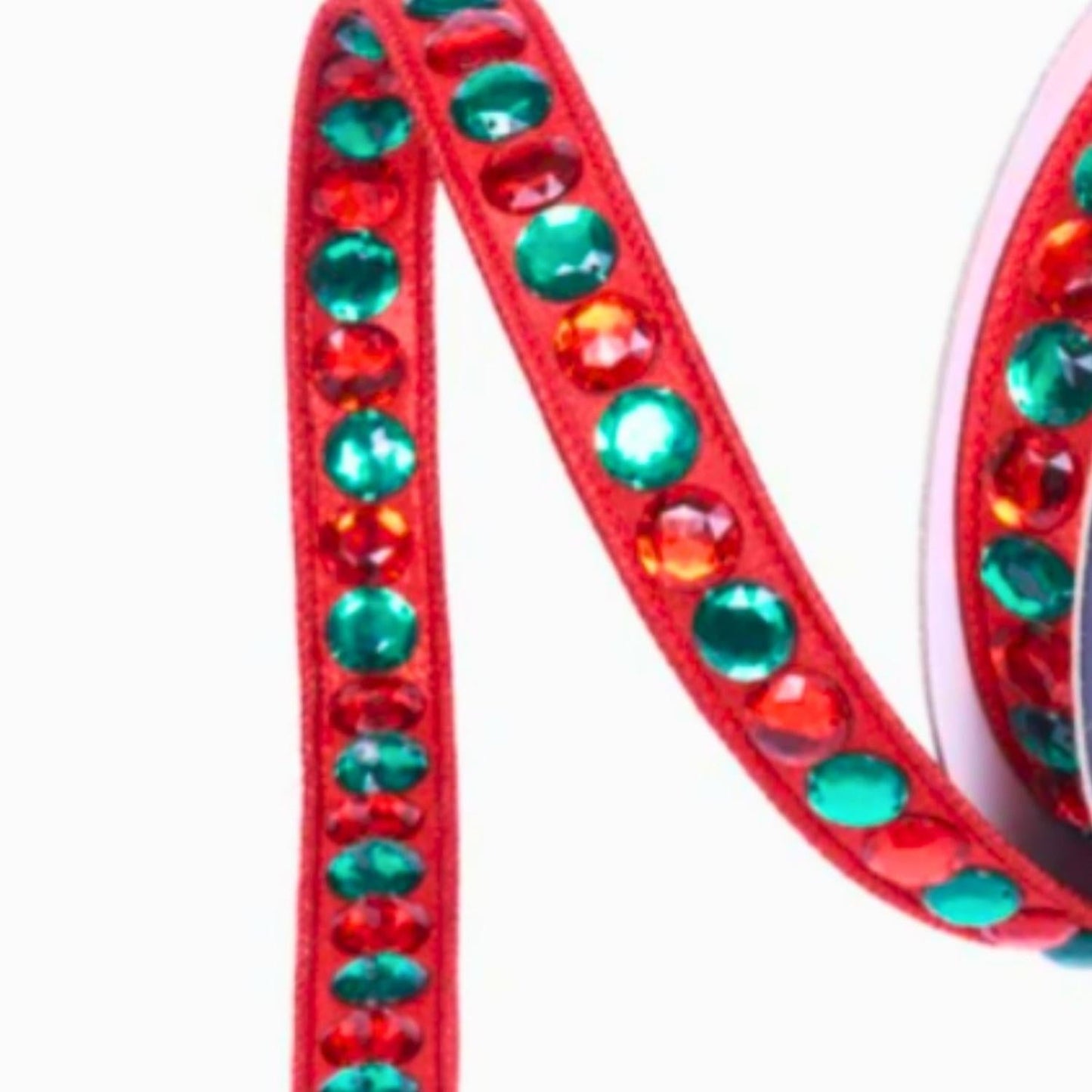 .75" Gumdrop Garland Ribbon: Red/Green (5 Yards)