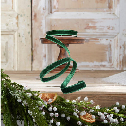 .75" Velvet Luster Ribbon: Emerald Green (10 Yards)