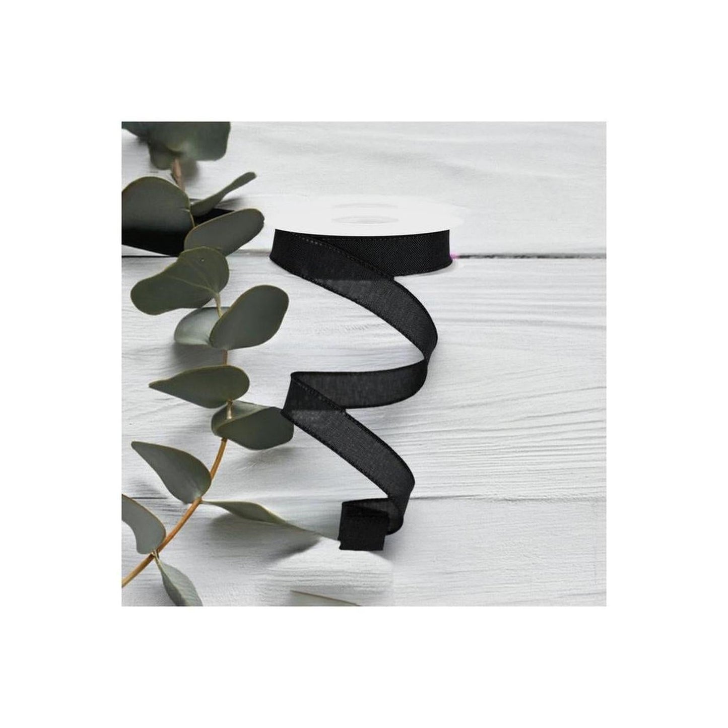 7/8" Royal Canvas Ribbon: Black (10 Yards)