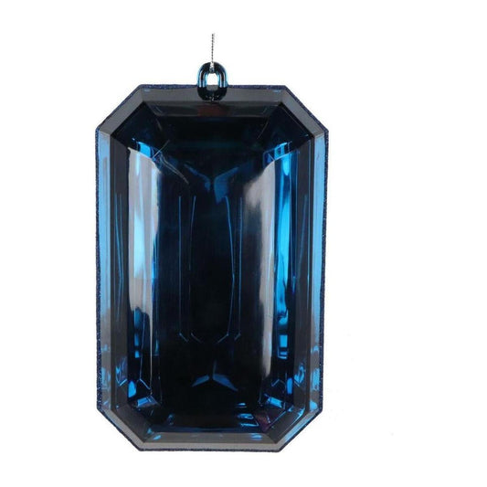 8" Acrylic Rectangle Jewel Ornament: Midnight Blue (Set of 2)