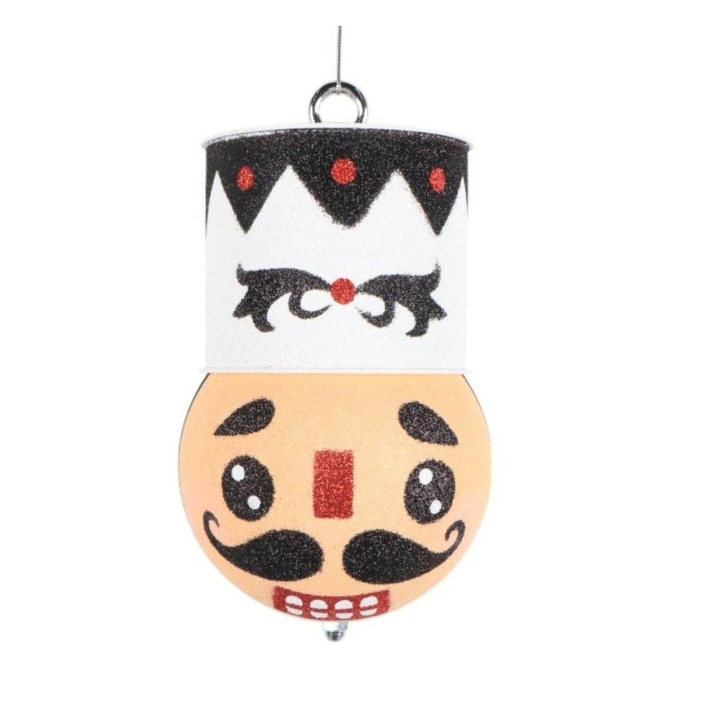 8.5" Holiday Nutcracker Ornament: Black & White