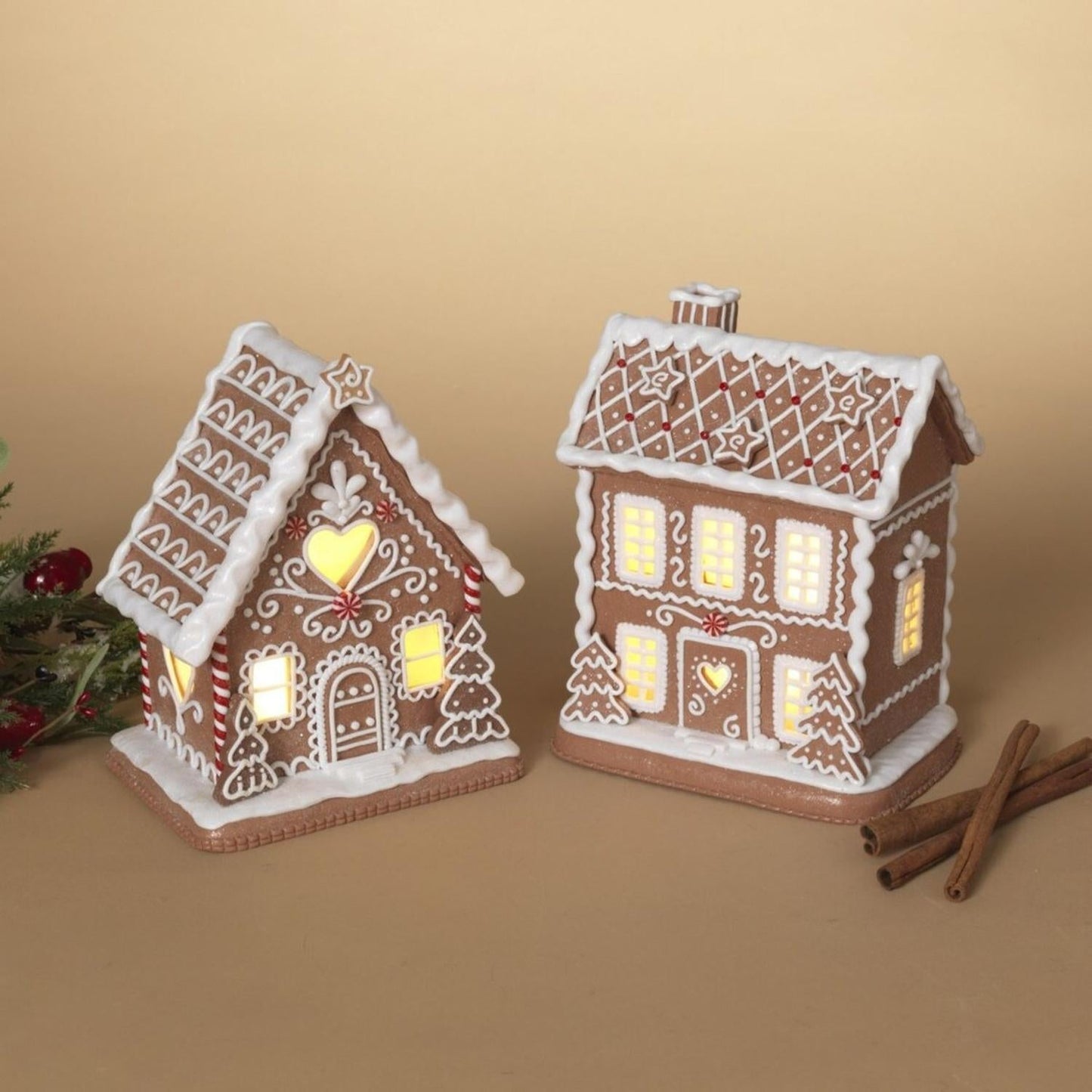 8.5" Lighted Holiday Gingerbread House