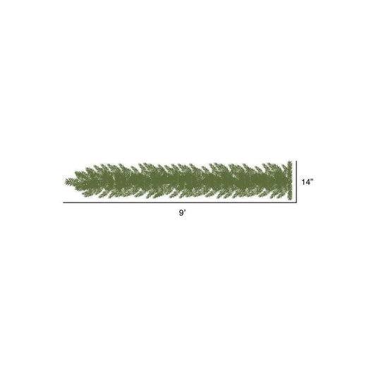 9' Lime Green Garland, LED lights