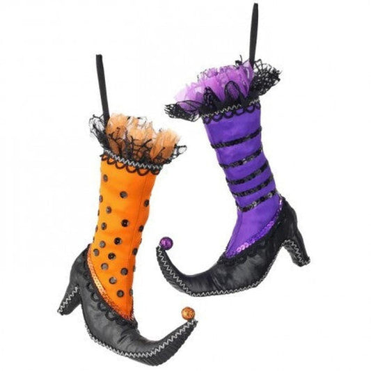 9" Plush Witch Boot Hanger