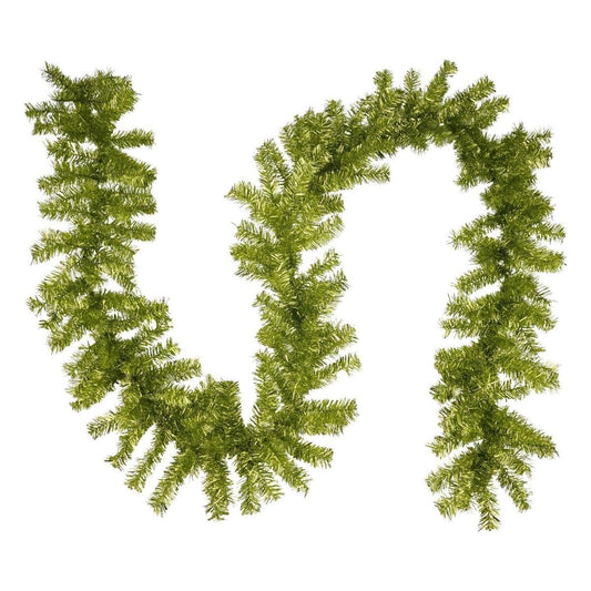 9' PVC Pine Garland: Lime Green Unlit