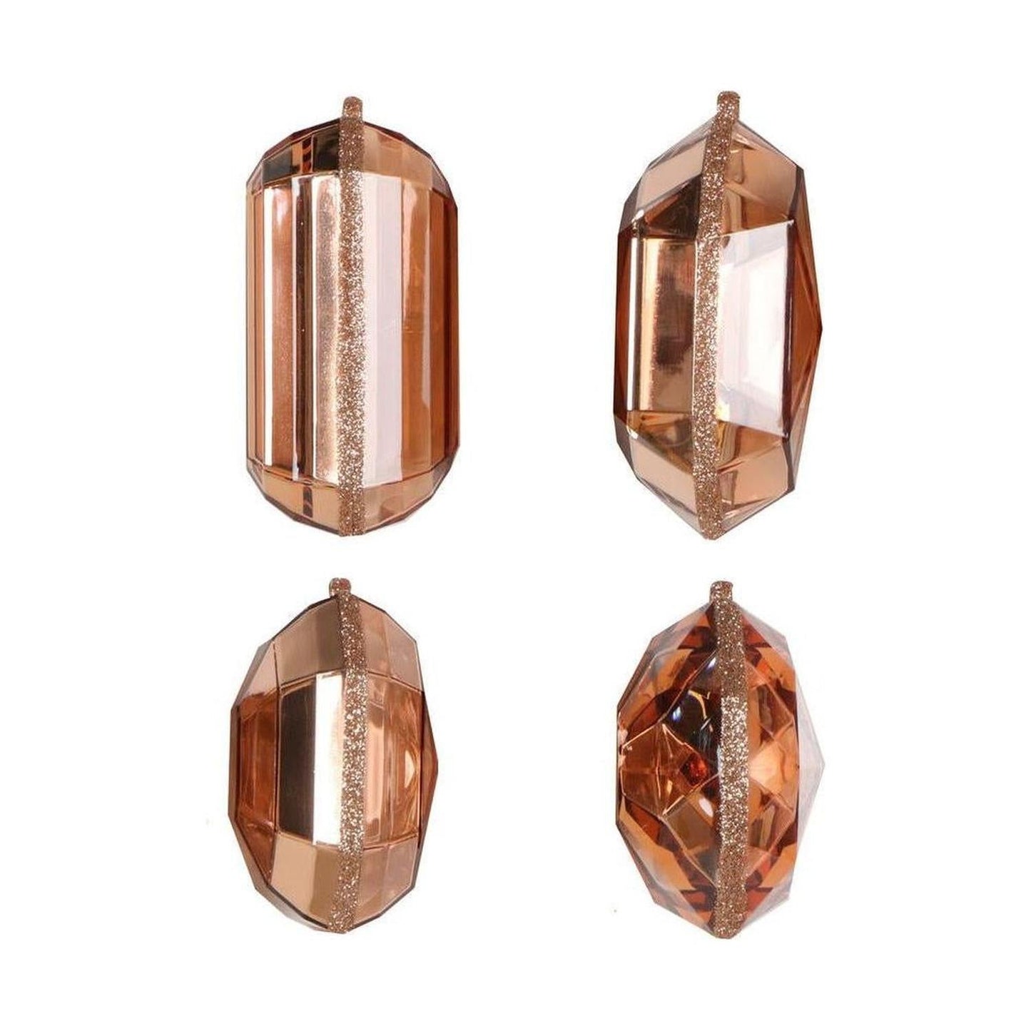Acrylic Jewel Assortment Ornament: Rose Gold (Set 4)
