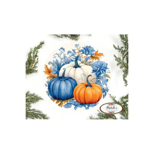 Blue Pumpkin Fall Foliage Sign