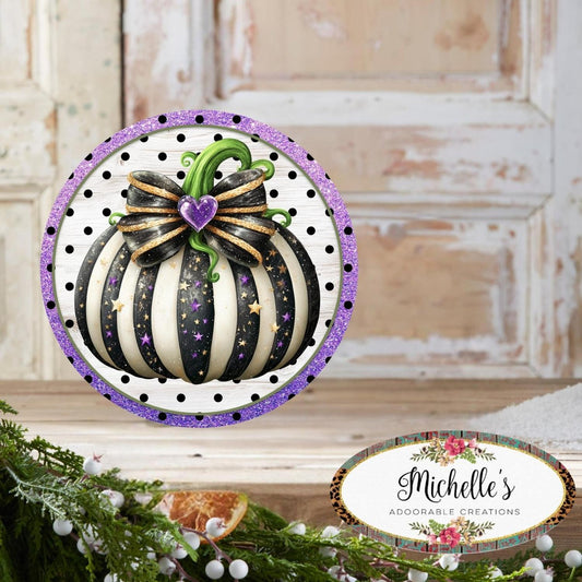 Bougee Pumpkin Purple Black Sign