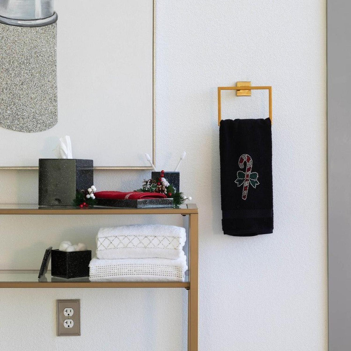 Candy Cane Hand Towel