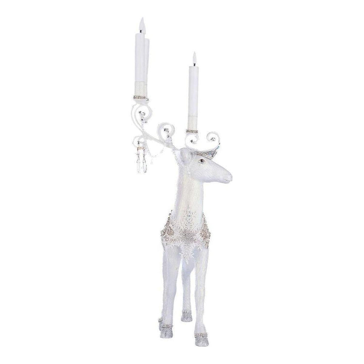 Crystal Christmas Standing Deer Candleholder