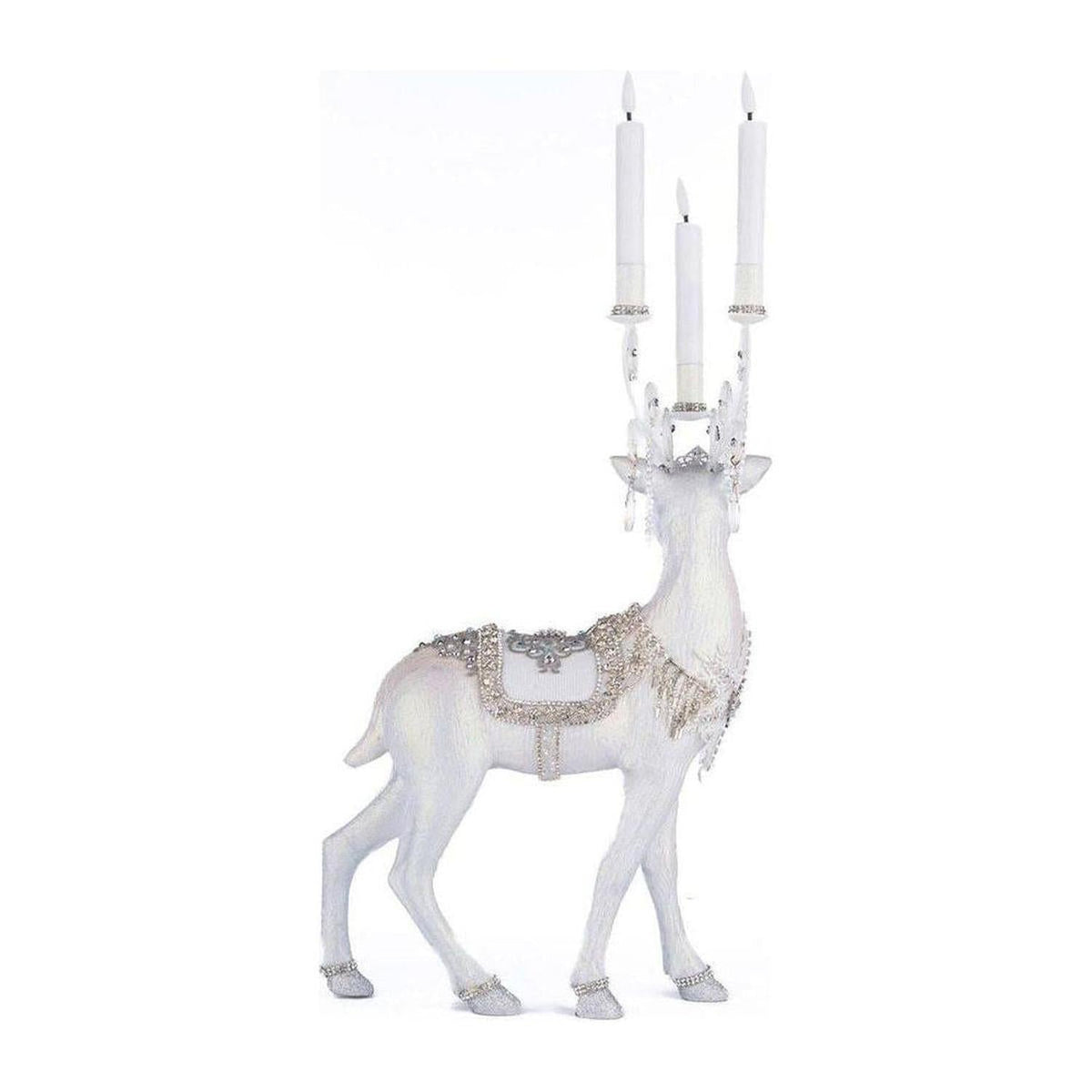 Crystal Christmas Standing Deer Candleholder