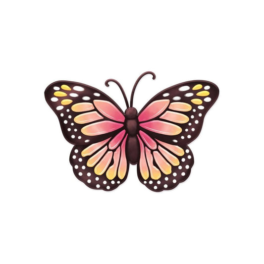 12" Dark Brown Metal Monarch Butterfly Sign