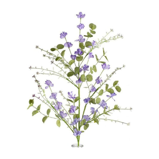 Fabric Flower Eucalyptus Spray: Lavender