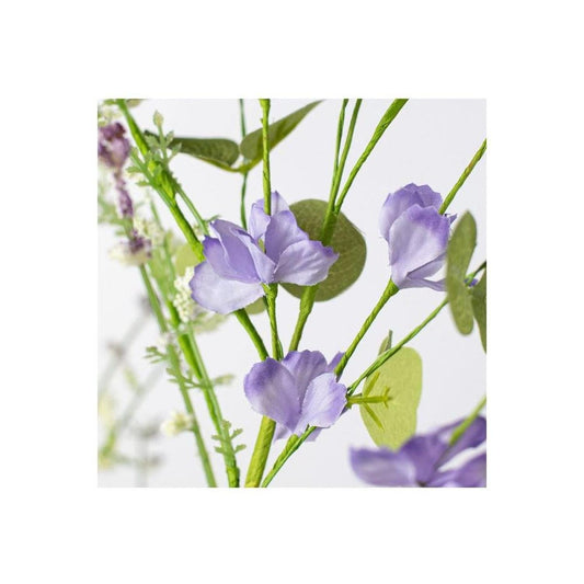 Fabric Flower Eucalyptus Spray: Lavender