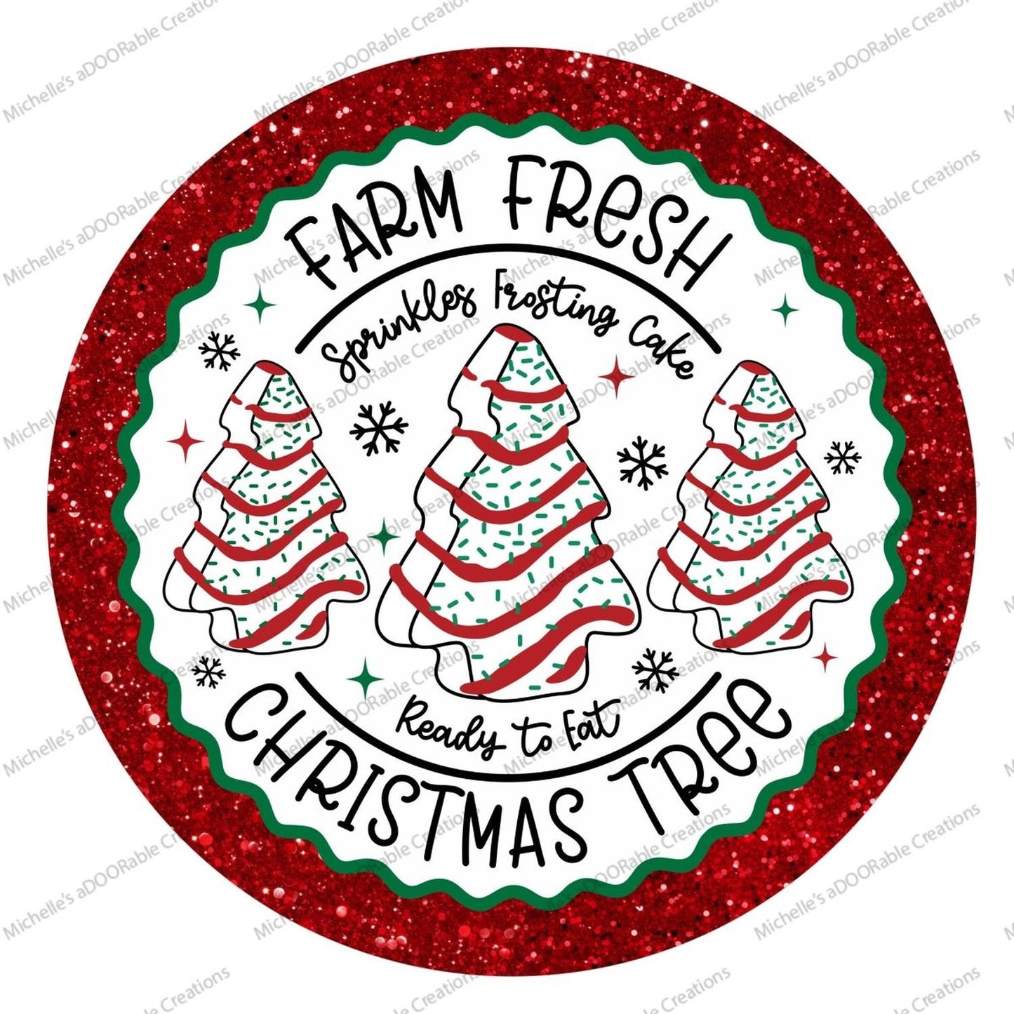 Farm Fresh Christmas Tree Glitter Sign