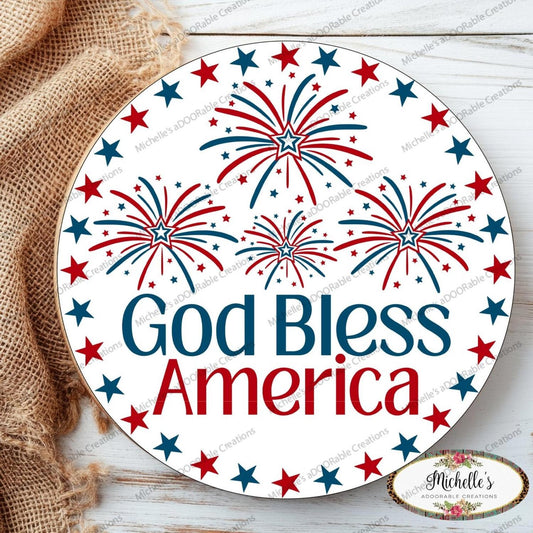 God Bless America Fireworks Sign