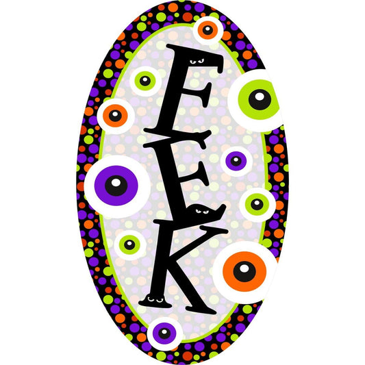 Halloween Eyeballs EEK Oval Sign