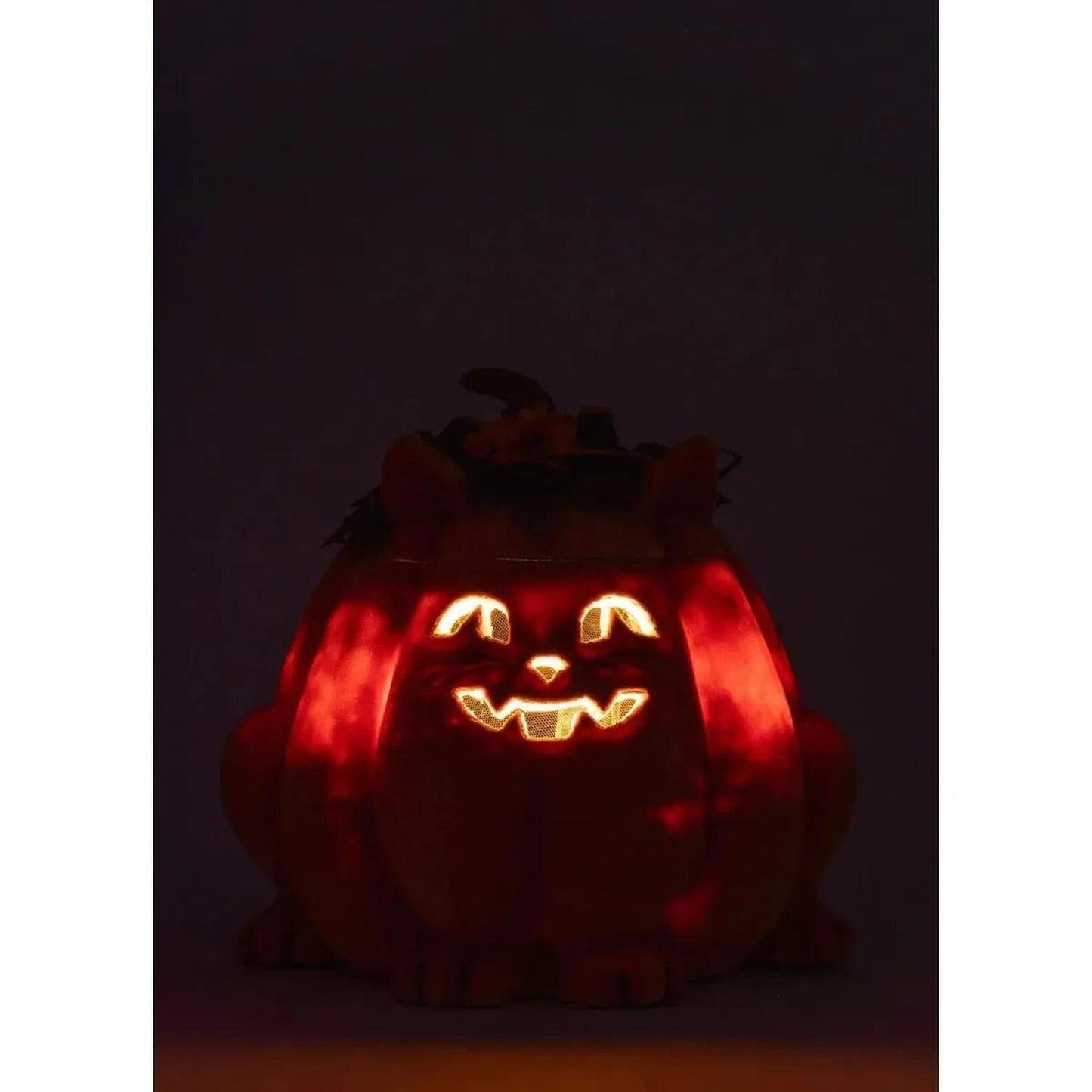 Jackie The Kitty Cat Pumpkin Candy Container
