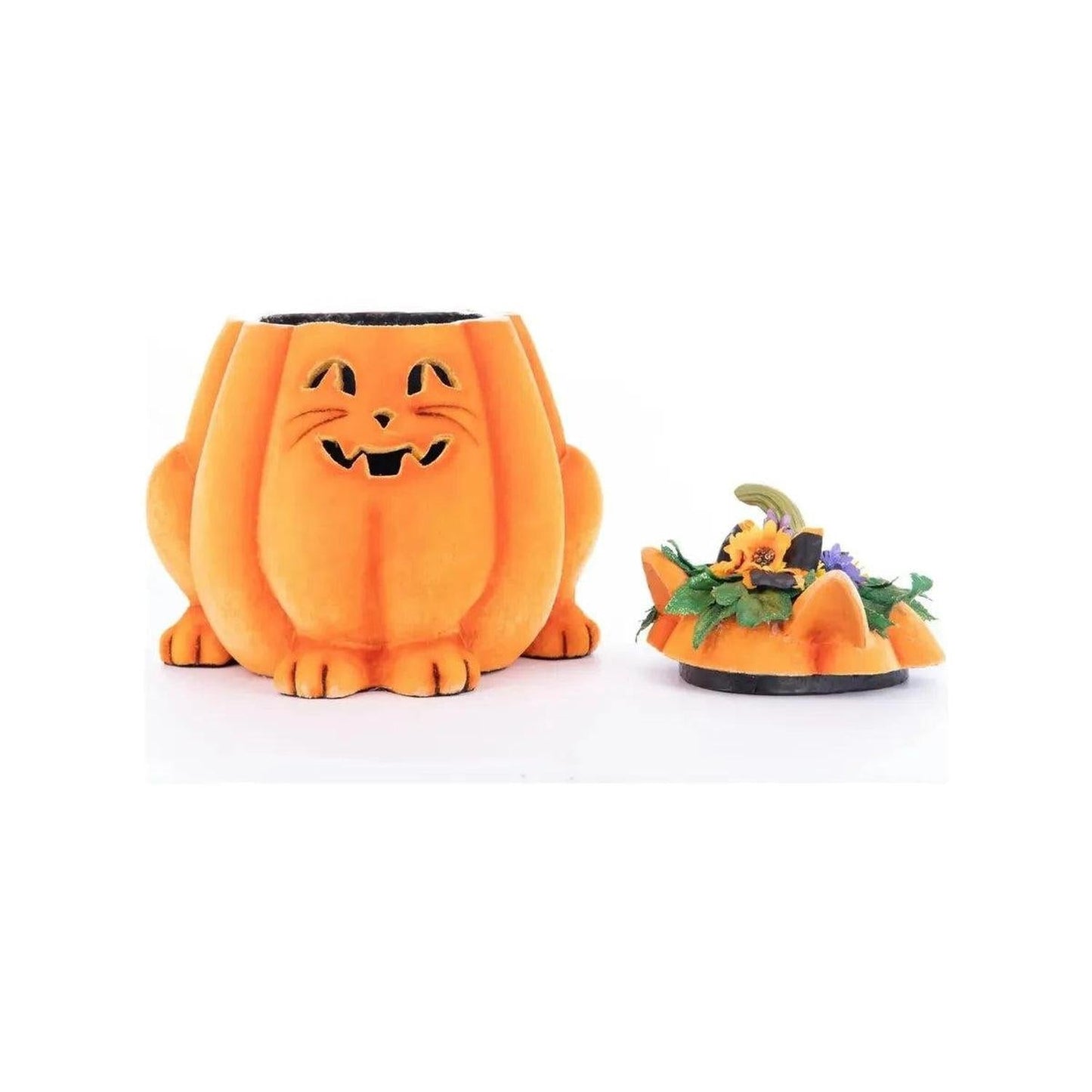 Jackie The Kitty Cat Pumpkin Candy Container