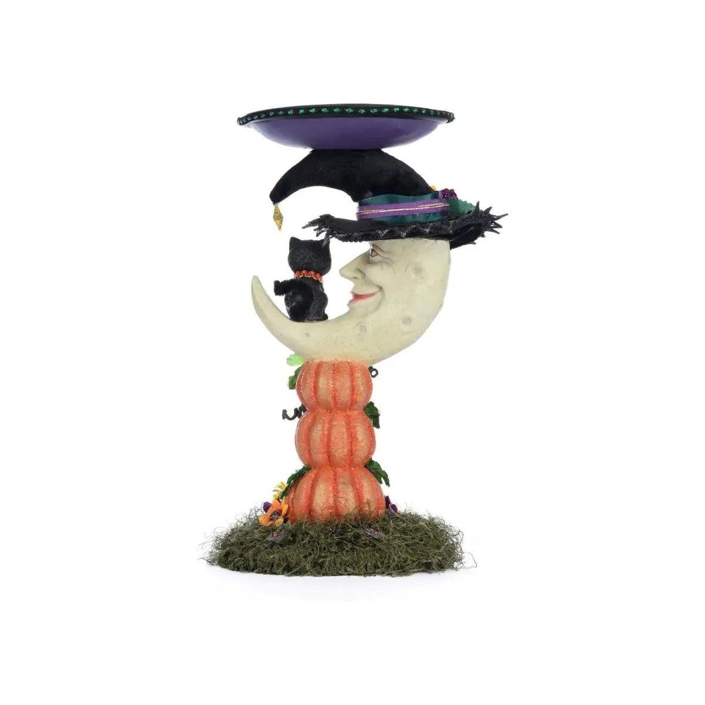 Jacks and Cats Moon Pillar Candle Holder