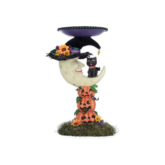Jacks and Cats Moon Pillar Candle Holder