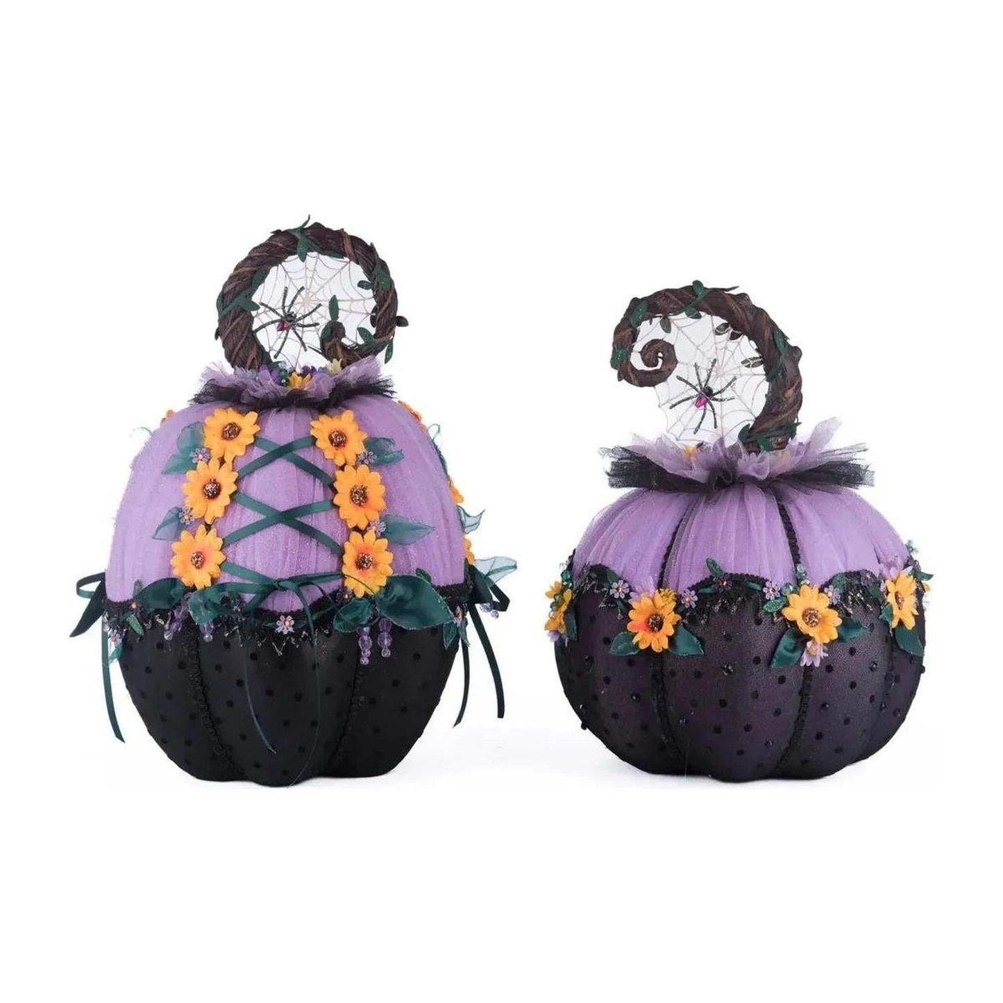 Jacks and Cats Pumpkins Set Of 2