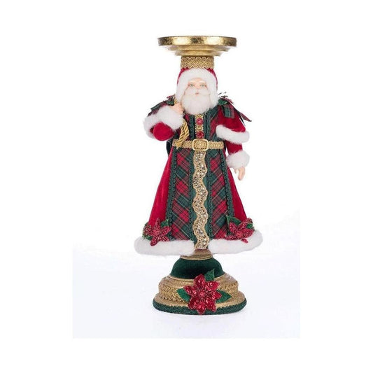 Katherine's Collection 13.5" Holiday Magic Santa Candlestick