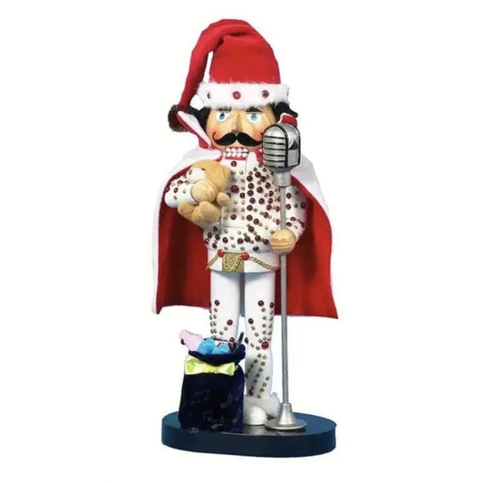 Kurt Adler 10" Elvis Presley® In White Suit Nutcracker