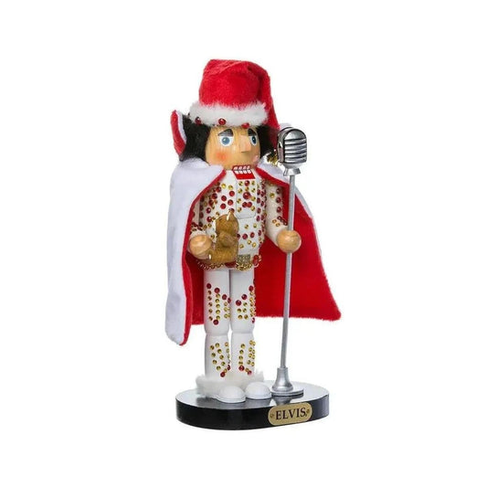 Kurt Adler 10" Elvis Presley® In White Suit Nutcracker