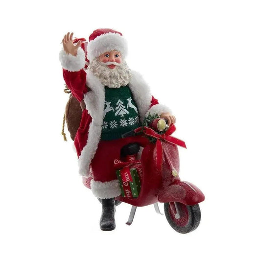 Kurt Adler 10" Fabriché™ Santa On Scooter