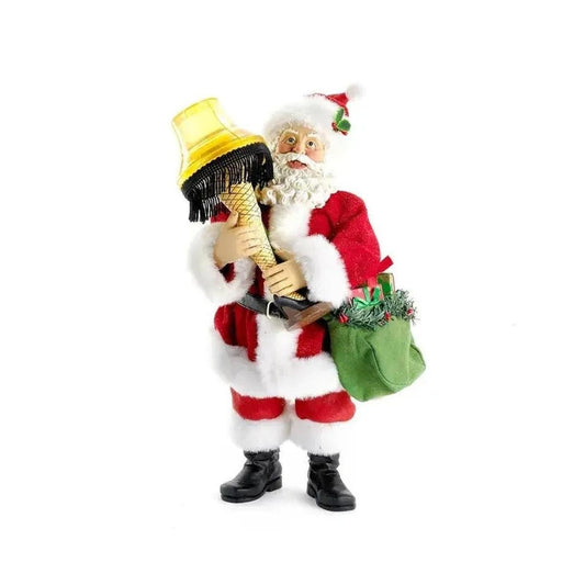 Kurt Adler 10-Inch Leg Lamp Fabriché Santa with Light