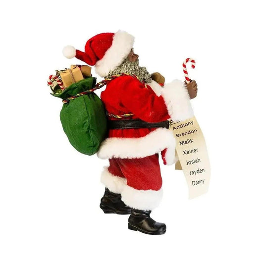 Kurt Adler 10.5-Inch Fabriché African American Santa