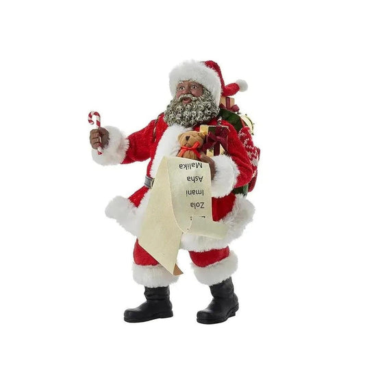 Kurt Adler 10.5-Inch Fabriché African American Santa