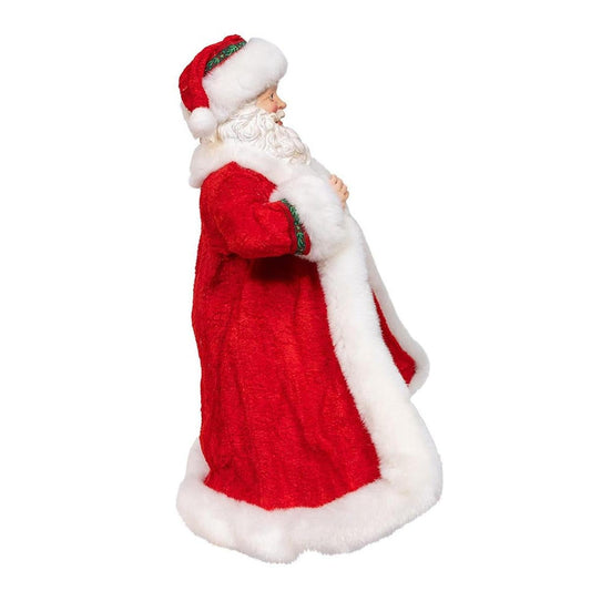 Kurt Adler 10.5-Inch Fabriché Santa with Gifts in Pocket