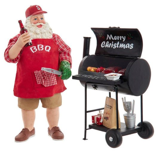 Kurt Adler 10.75-Inch Barbecue Grill Santa Figurine