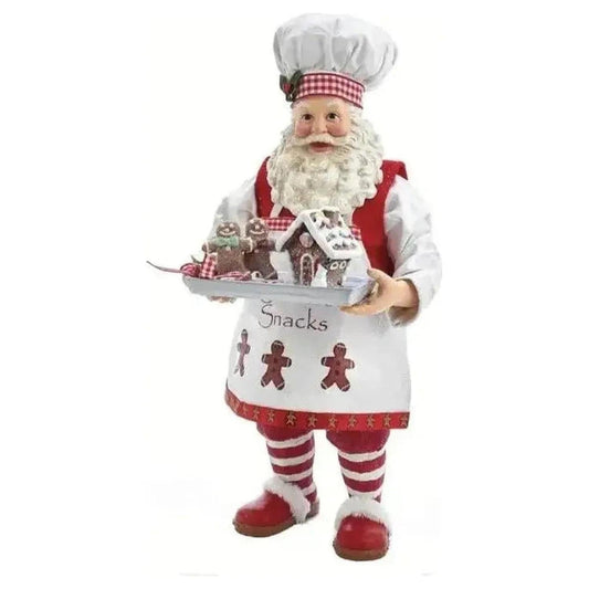 Kurt Adler 11" Fabriché™ Gingerbread Chef Santa