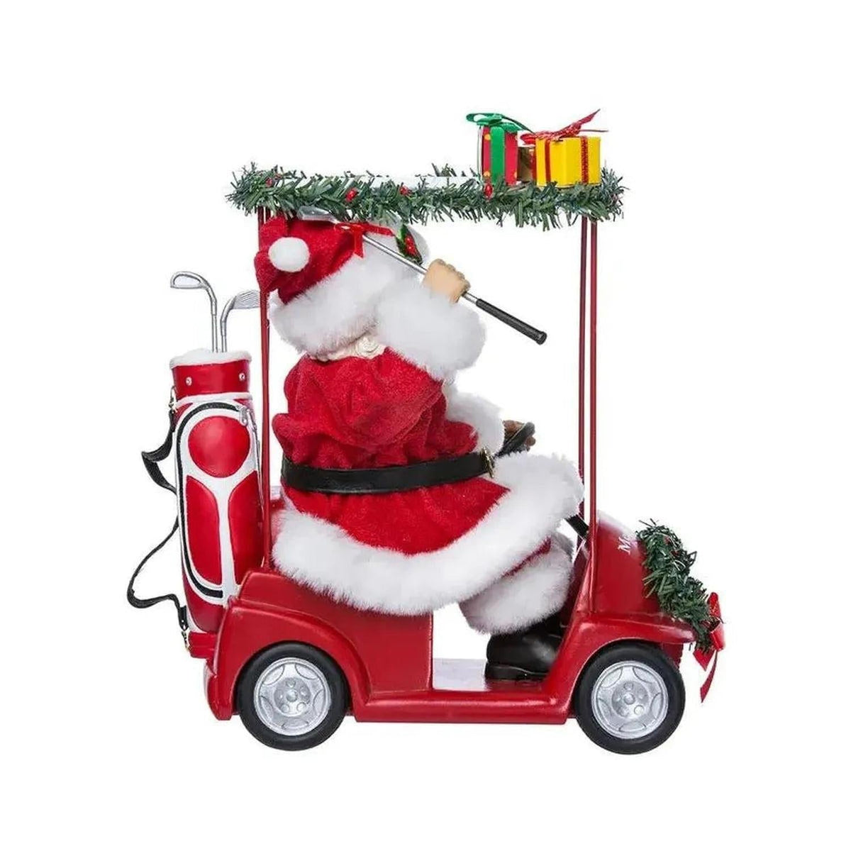 Kurt Adler 11.25-Inch Fabriché Santa Driving Golf Cart