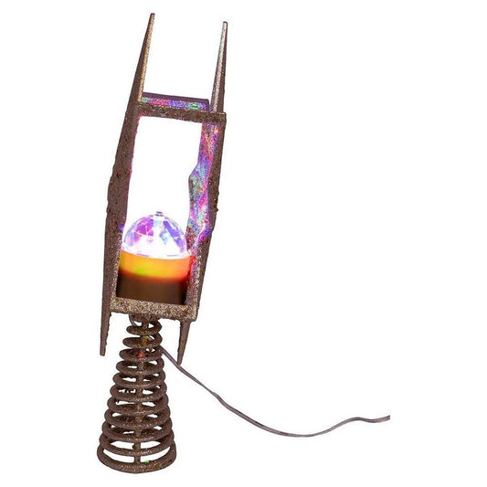 Kurt Adler 13.4 Inch Gold Glitter Polaris Projector Tree Topper