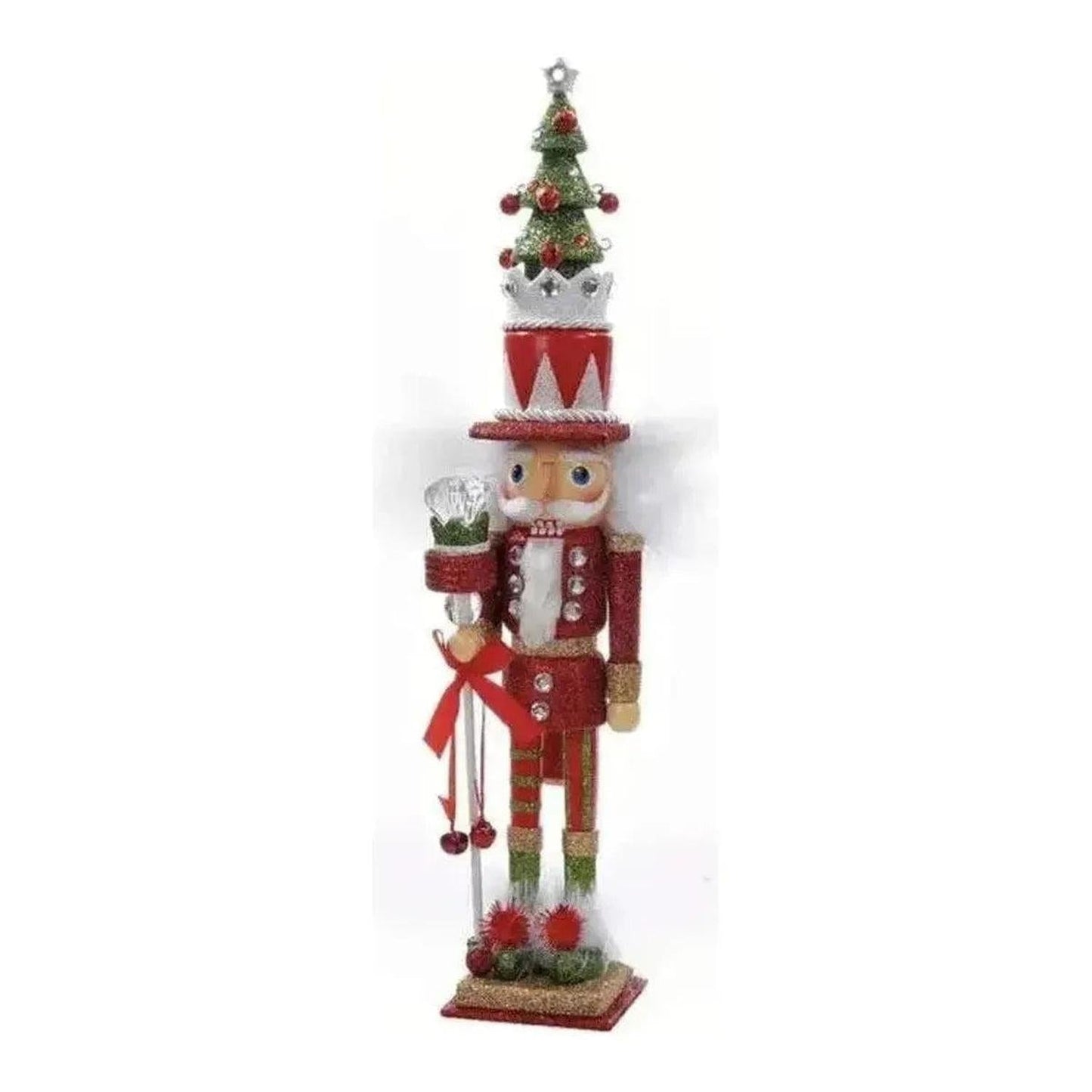 Kurt Adler 15" Hollywood Nutcrackers™ Red and Green Tree Hat Nutcracker