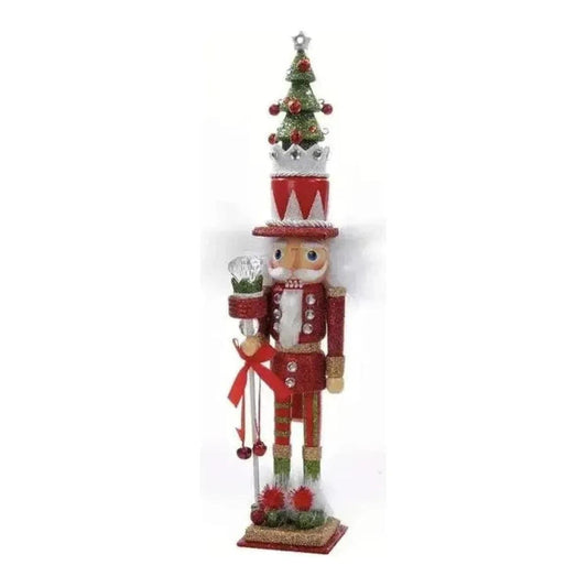 Kurt Adler 15" Hollywood Nutcrackers™ Red and Green Tree Hat Nutcracker