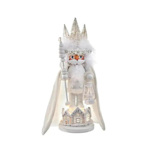 Kurt Adler 15" Hollywood Nutcrackers™ White Winter LED Hat Nutcracker