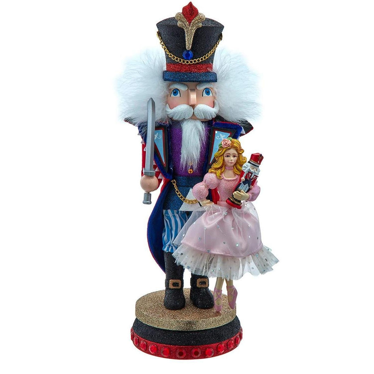 Kurt Adler 15-Inch Hollywood Nutcrackers Prince with Clara Nutcracker